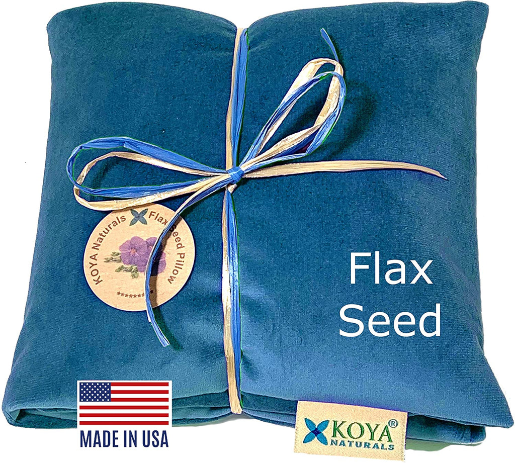 Soft Velvet Flax Seed Heating Pad - For Neck, Muscle, Joint, Stomach Pain, Menstrual Cramps