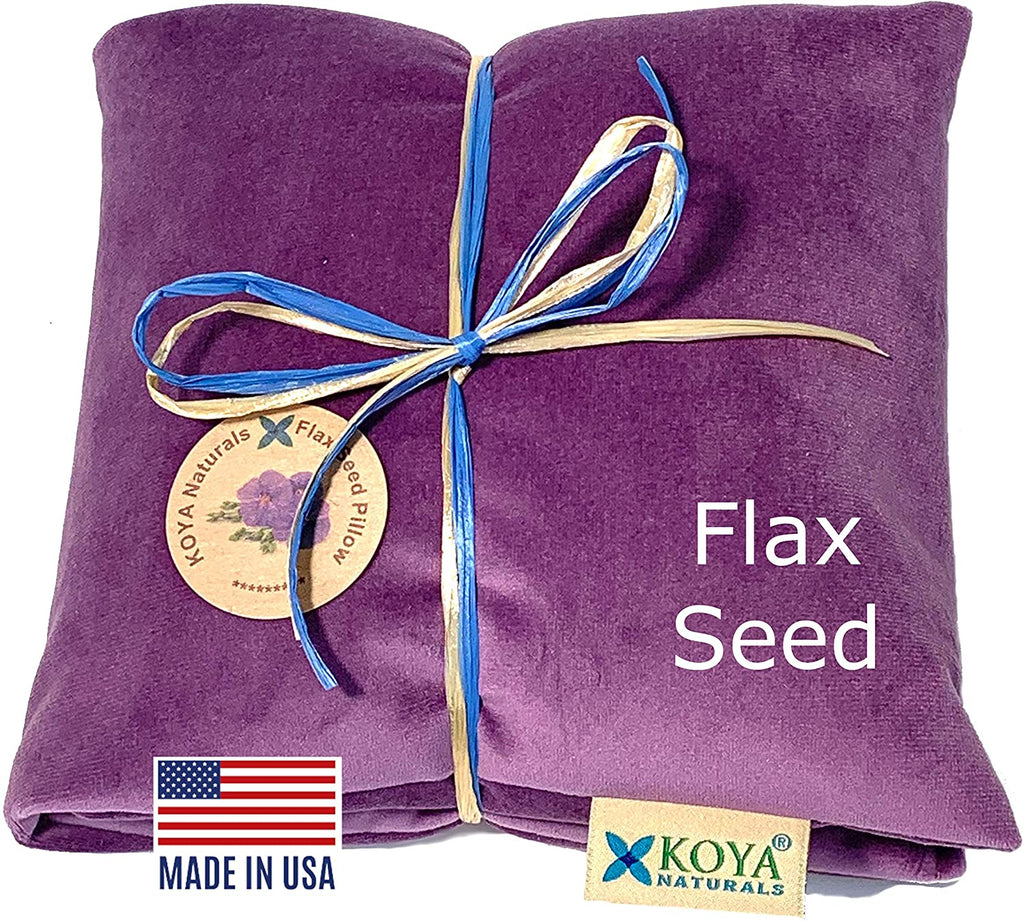 Soft Velvet Flax Seed Heating Pad - For Neck, Muscle, Joint, Stomach Pain, Menstrual Cramps